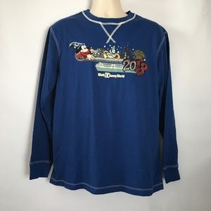 Disney Men's Sweatshirt Crewneck Blue Size L 2013